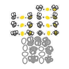 scrapbooking DIY切割刀模 碳鋼刀模 壓花刀模蜜蜂組合刀模