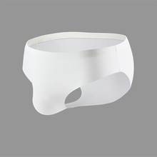 货源稳定男士无痕冰丝三角裤男超薄一片式3D凸膜短裤性感直播夏季