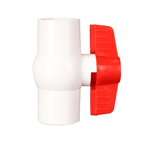 PVC ball valve plastic valve switch internal and external thread inner wire water supply ball valve PVC water pipe plastic adhesive valve