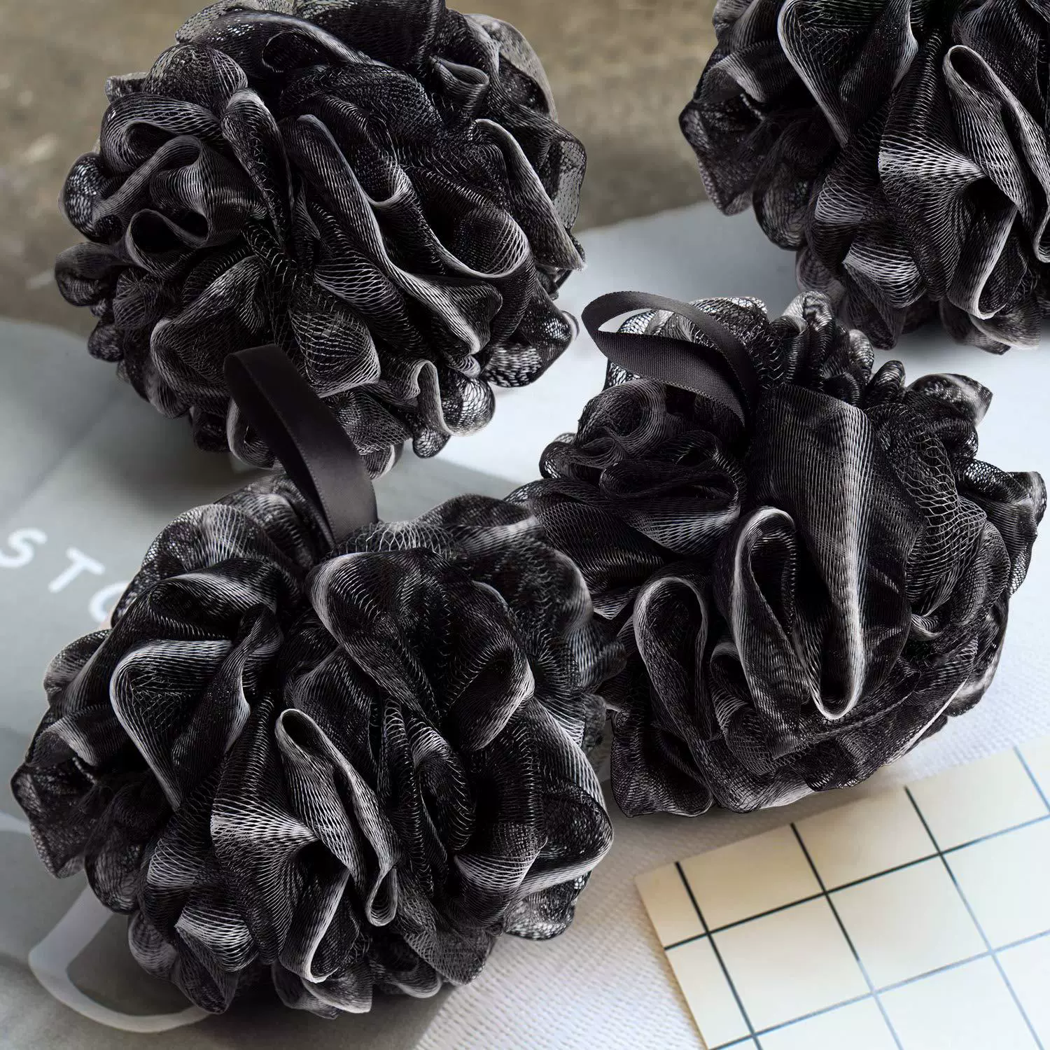Big black bath ball, (Physicals), 50 gram, 60 gram, gradient