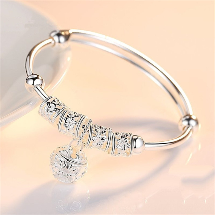 Longrui Cross-Border Hot Selling Silver-Plated Palace Bell Bracelet for Women European and American Fashion Versatile Running Bead Bracelet Jewelry Wholesale