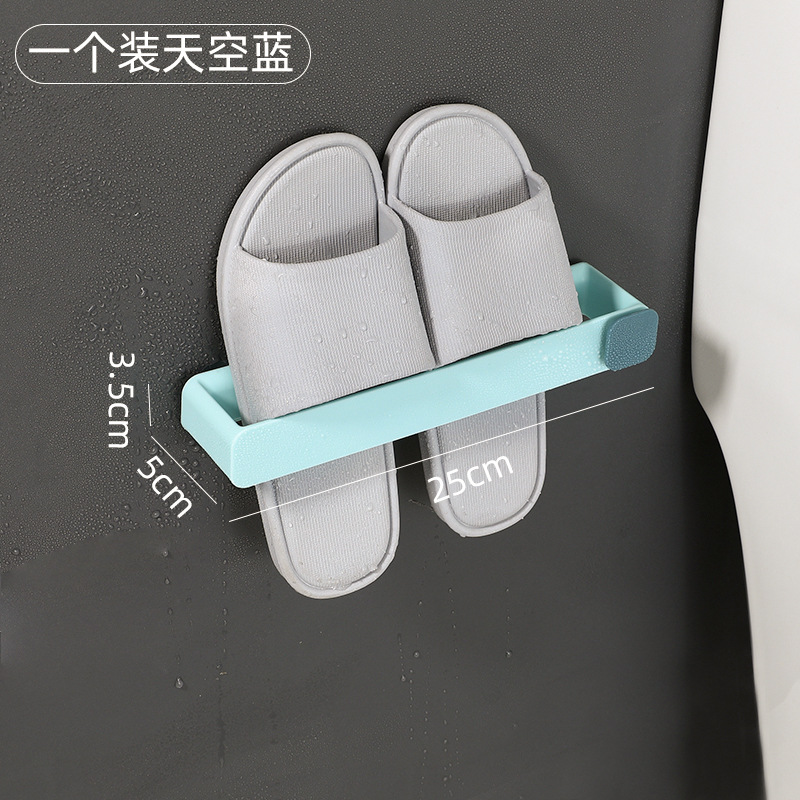 Pin tu baño zapatilla rack Punch-free zapatos montados en la pared rack de almacenamiento multi-capa de almacenamiento de ahorro de espacio de drenaje de la pared