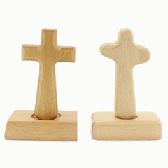 Solid wood cross, beech cross, solid wood ornaments, wooden crafts cross, wholesale solid wood logo