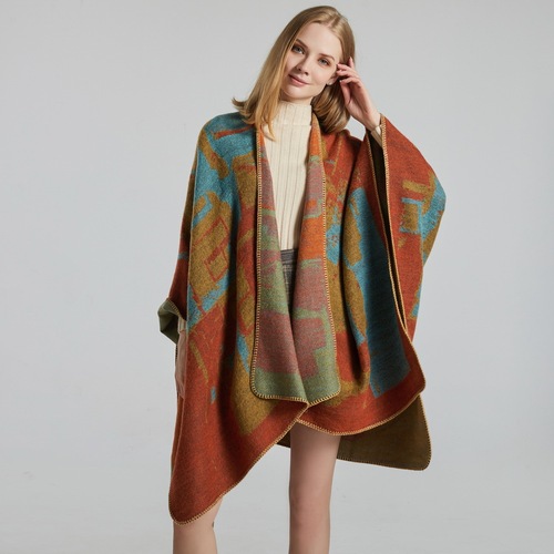 Ladies Scarf Shawl Creative New Fashion Fake Cashmere Tassel Opening Thick Large Overcoat Air Conditioner Warm Scarf