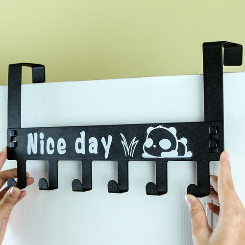 Detachable nail-free glue-free back-hanging hook, clothing hanger, 6-in-1 hook, carbon steel rack