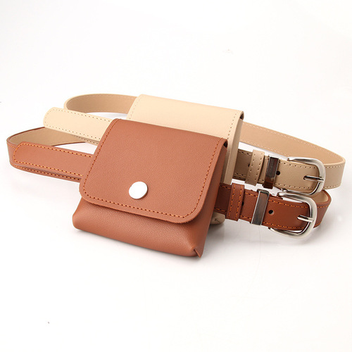 New style women's waist bag belt, simple and versatile clothing belt, detachable multi-functional small bag, decorative trouser belt, dropshipping