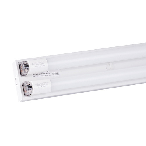 Foshan Lighting T8 Dual Tube Hooded Bracket LED Tube Super Bright Energy Saving Daylight Tube 1.2m Single/Dual Tube Flat Cover