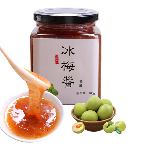Jiamei Sour Plum Paste, Ume Fruit Jam, Roast Duck, Roast Goose, Dipping Sauce, Sweet and Sour Ice Plum Sauce 400g, Handmade Plum Paste