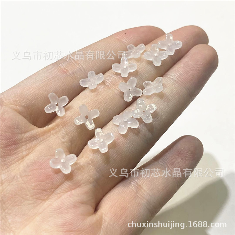 二模チェコ瑠璃小桂花花びら6*8mm十字花ネイルシールdiyアクセサリーヘアピン材料