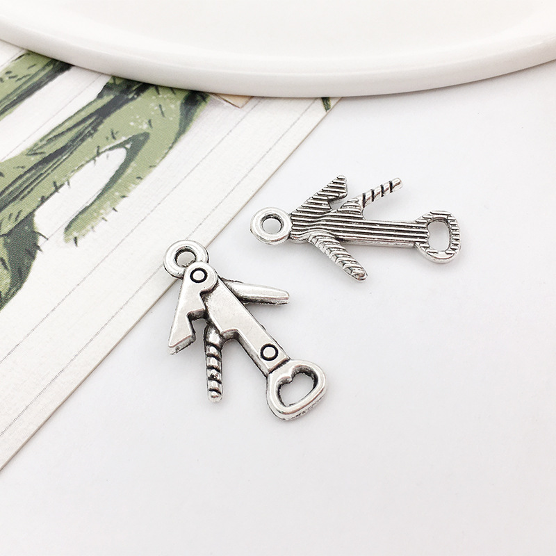 DIY aleación colección plata accesorios pendientes pulsera collar accesorios colgante vino tinto serie trigo oreja copa de vino 1