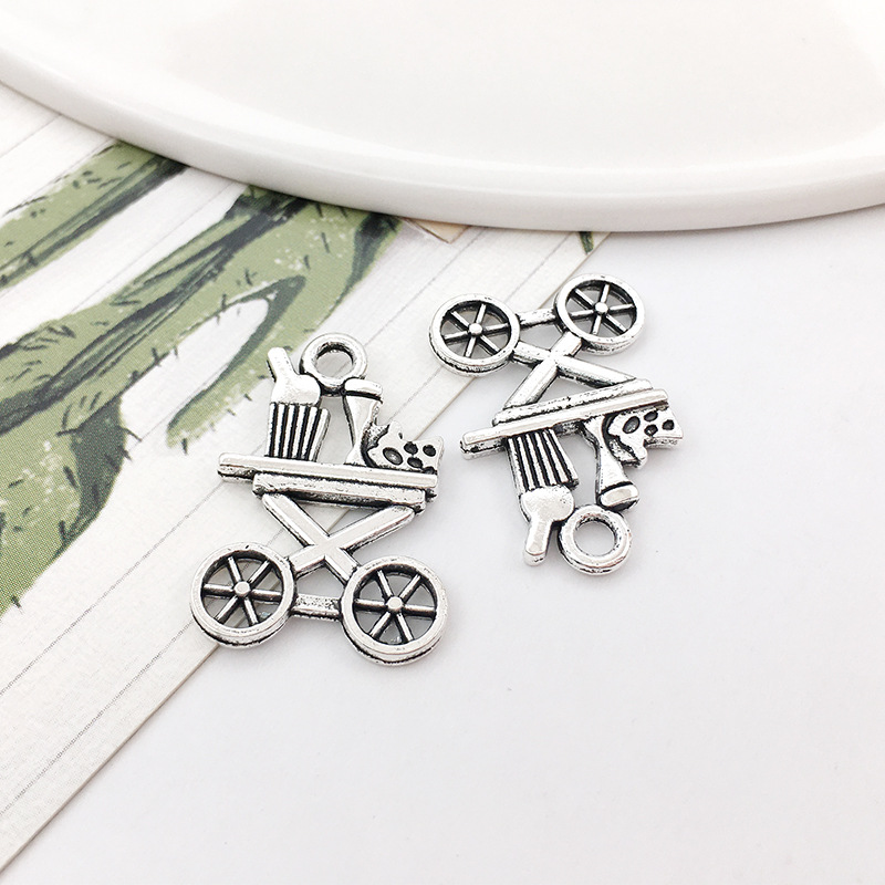 DIY aleación colección plata accesorios pendientes pulsera collar accesorios colgante vino tinto serie trigo oreja copa de vino 1