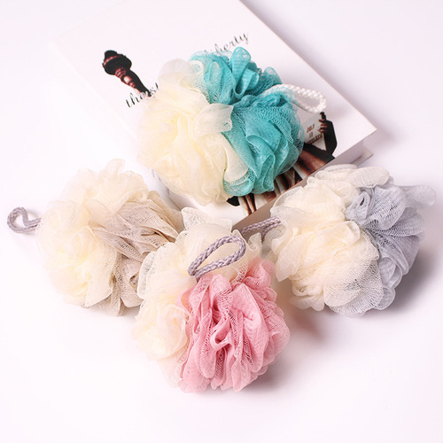 Two-color foaming rich bath ball new splicing color large bath flower bath ball bath ball adult toiletries