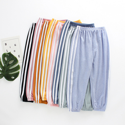 Children's mosquito-proof pants thin spring and autumn 2018 new style baby pajamas women's children's wear boys pants spring lantern pants summer
