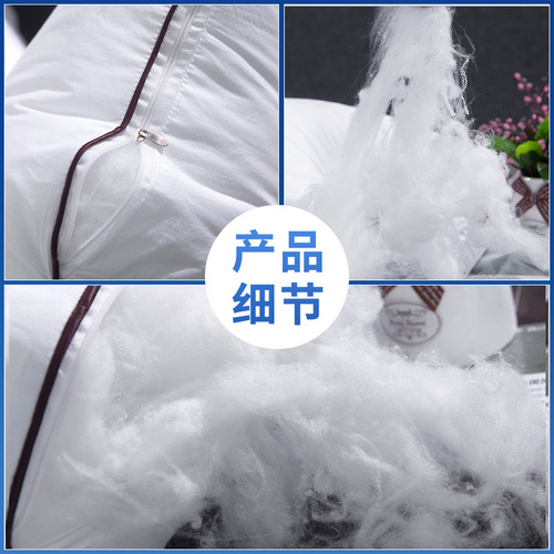 Feather velvet pillow manufacturer wholesale supply 100% cotton high elastic comfortable hotel adult single pillow core