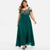Summer lace shiffon dress, 2020, Amazon, plus size, open shoulders, flowered, lifting effect
