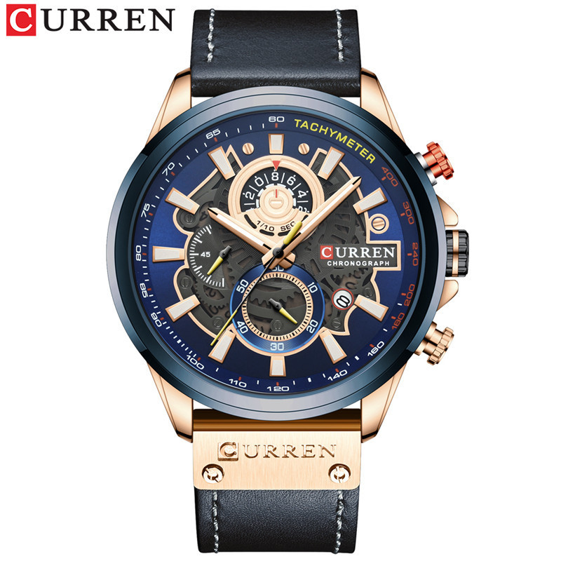 新款CURREN 8380男士时尚商务手表卡瑞恩日本机芯热销男士腕表