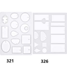 描创 手工diy水晶滴胶饰品吊坠吊牌硅胶模具 环氧硅树脂模具