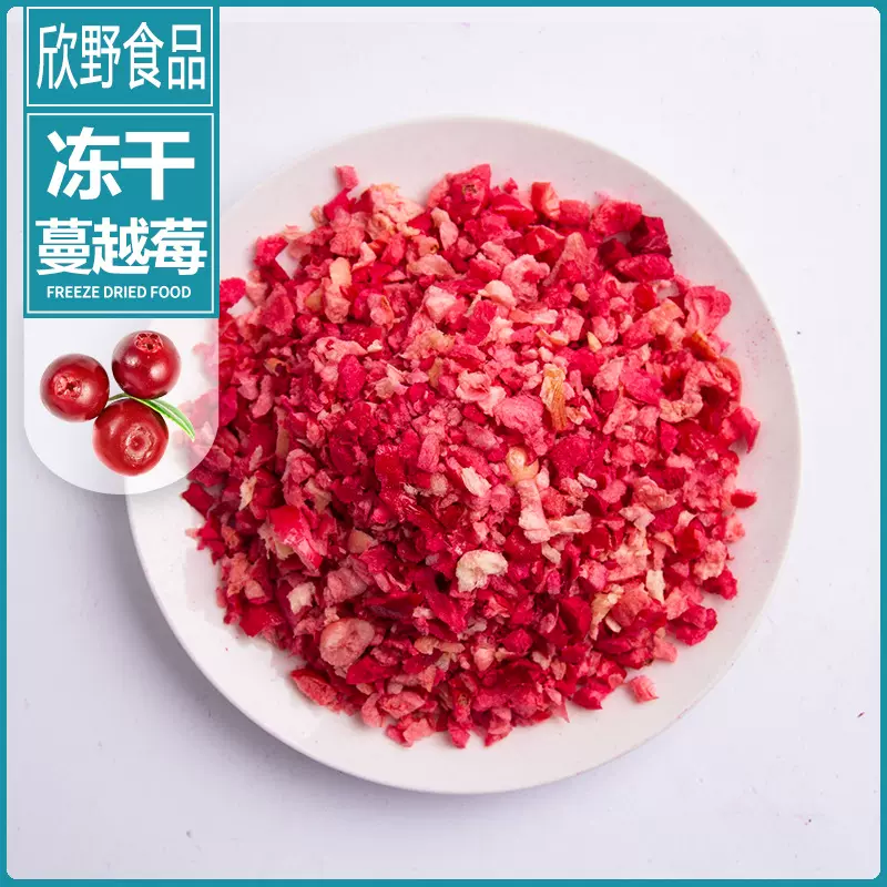 厂家直销 冻干蔓越莓丁脆粒 烘焙蛋糕添加原料散装批发蔓越莓干
