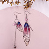 Fresh fashionable brand long earrings with tassels for bride, European style