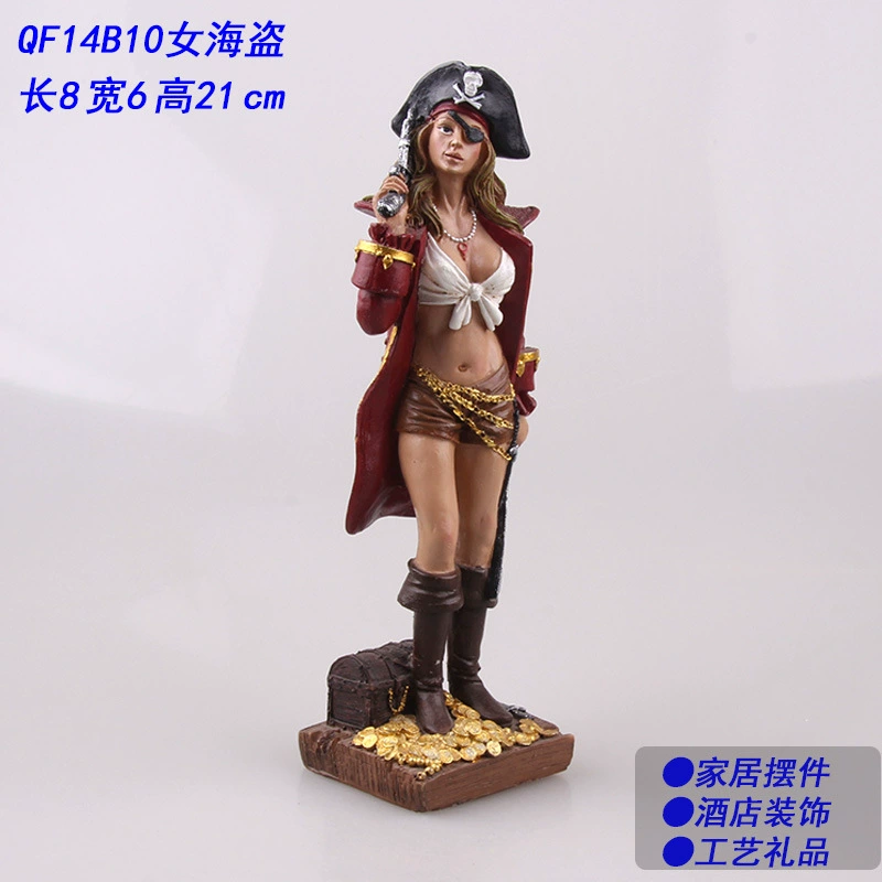 Прямые поставки с фабрики Смола Рисунок Женский пиратский бар украшения отеля украшения дома ремесла
