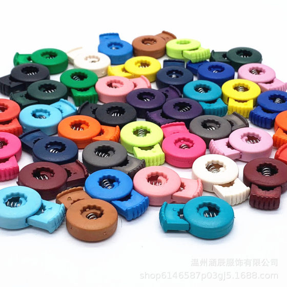Plastic Single Hole Spring Buckle Buckle Hanging Bell Tightening Buckle Elasticity Adjusting Buckle Set Rope Buckle Pig Nose Buckle Buckle