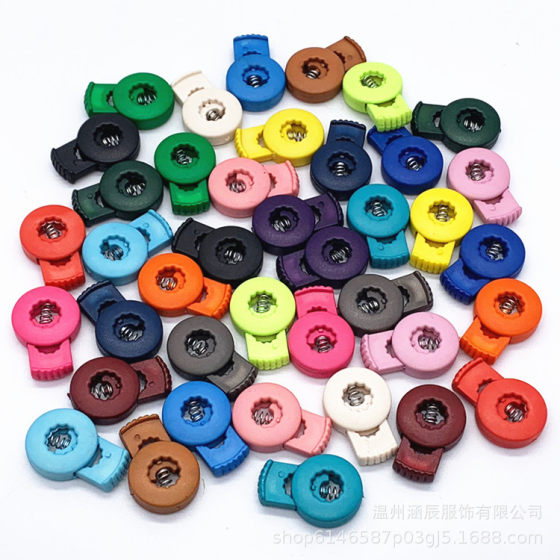 Plastic Single Hole Spring Buckle Buckle Hanging Bell Tightening Buckle Elasticity Adjusting Buckle Set Rope Buckle Pig Nose Buckle Buckle