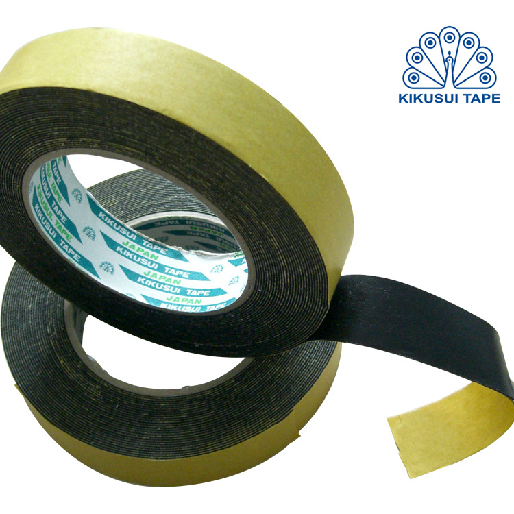 日本进口菊水胶带 黑色泡棉胶带 泡棉双面胶带 遮光泡棉胶带高粘
