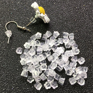 Transparent hypoallergenic plastic accessory handmade, earrings