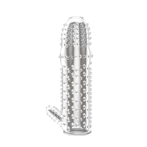 Transparent Sex Thorn Sleeve Male Penis Couple Toy Adult Sex Products Silicone Sleeve Super Crystal Wolf Sleeve