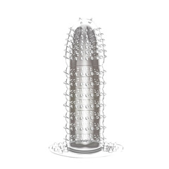 Transparent Sex Thorn Sleeve Male Penis Couple Toy Adult Sex Products Silicone Sleeve Super Crystal Wolf Sleeve