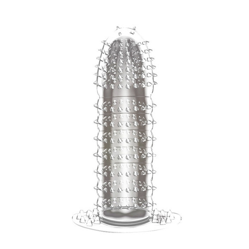 Transparent Sex Thorn Sleeve Male Penis Couple Toy Adult Sex Products Silicone Sleeve Super Crystal Wolf Sleeve