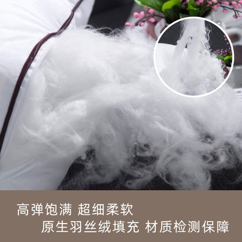 Feather velvet pillow core, pure cotton cushion core, hotel model room lumbar support pillow core 45 50 55 60