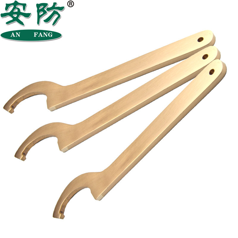 供应防爆勾型扳手22-26—165-185防爆无火花月牙圆头勾扳手