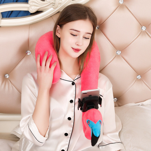 New lazy artifact U-shaped pillow mobile phone holder cervical spine pillow multi-functional hanging neck holder bedside neck pillow