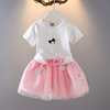 Summer clothing, set, summer children's swan, with short sleeve, western style