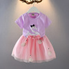 Summer clothing, set, summer children's swan, with short sleeve, western style