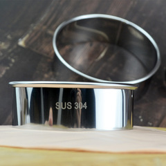 Stainless steel dumpling wrapper cutter, dumpling skin press, round three-piece set, dumpling mold with double-rolled edge, pancake ring