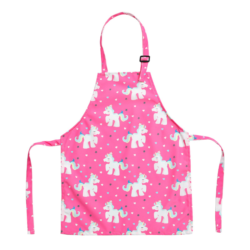 Delantal de impresión de alta gama de poliéster de algodón de poliéster delantal de lona bordado de transferencia térmica delantal de niños original al por mayor