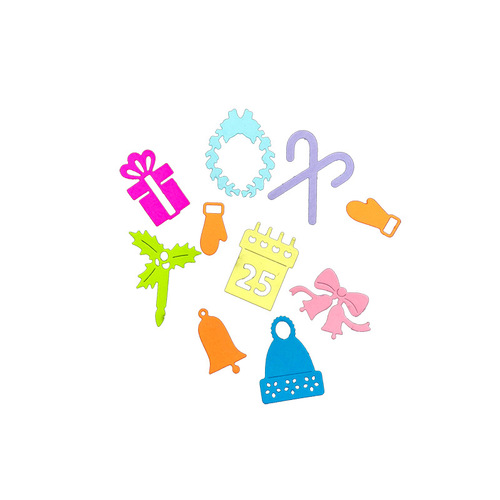 Scrapbooking DIY cutting die, carbon steel die, floral die, Christmas element set