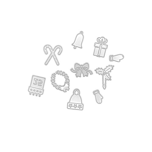 Scrapbooking DIY cutting die, carbon steel die, floral die, Christmas element set