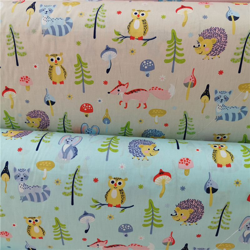 活性全棉斜纹儿童卡通床品面料 宝宝纯棉服装布 DIY手工布料 批发