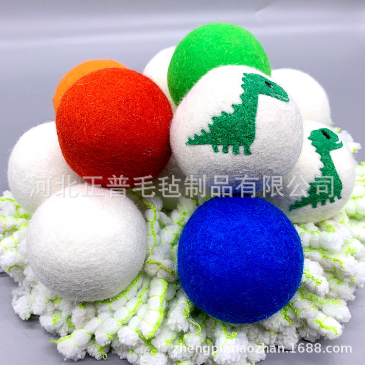 羊毛球 服装鞋帽装饰用球 毛毡圆球 7cm 7.5cm
