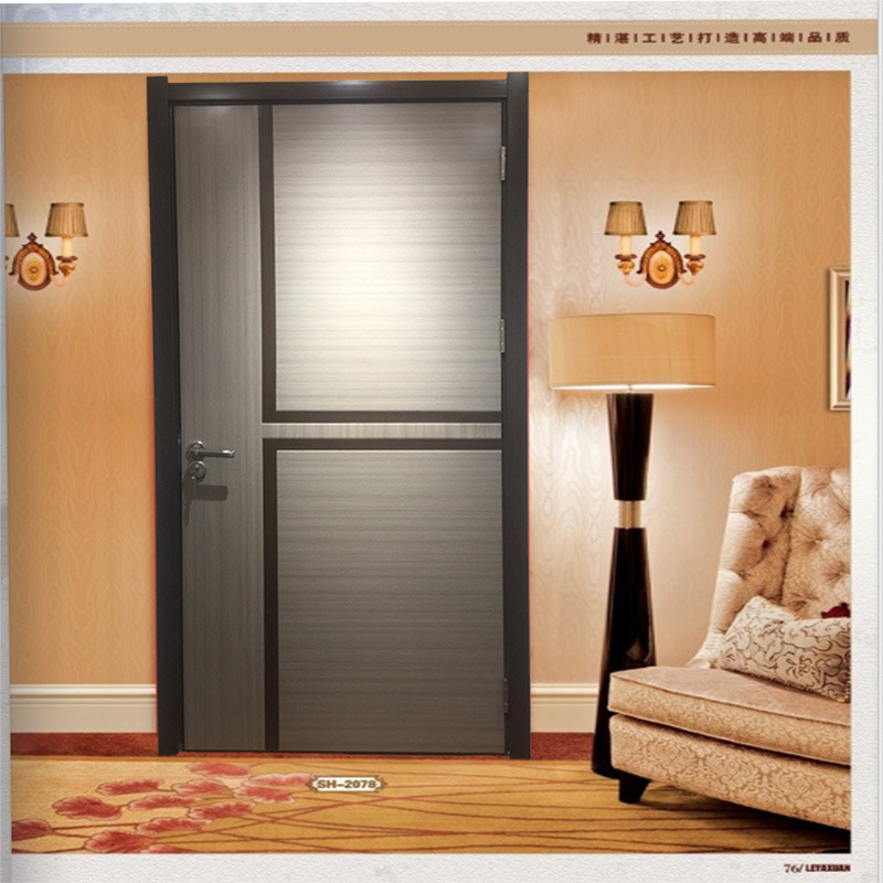 Puerta compuesta de madera maciza de alta calidad al por mayor de fábrica Puerta de la habitación del dormitorio del apartamento escolar, duradera, hermosa y asequible.