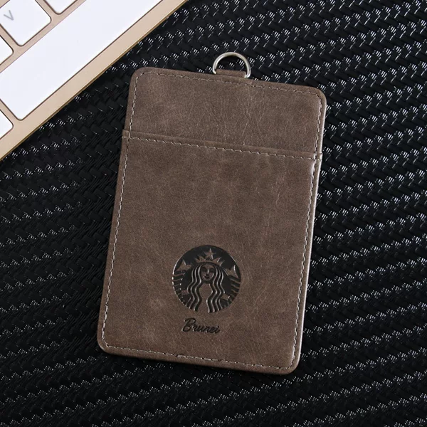 Manufacturer Wholesale Pu Access Card Holder Employee New Style Leather Id Holder Simple Student Anti-Lost Badge Holder Wear-Resistant Universal