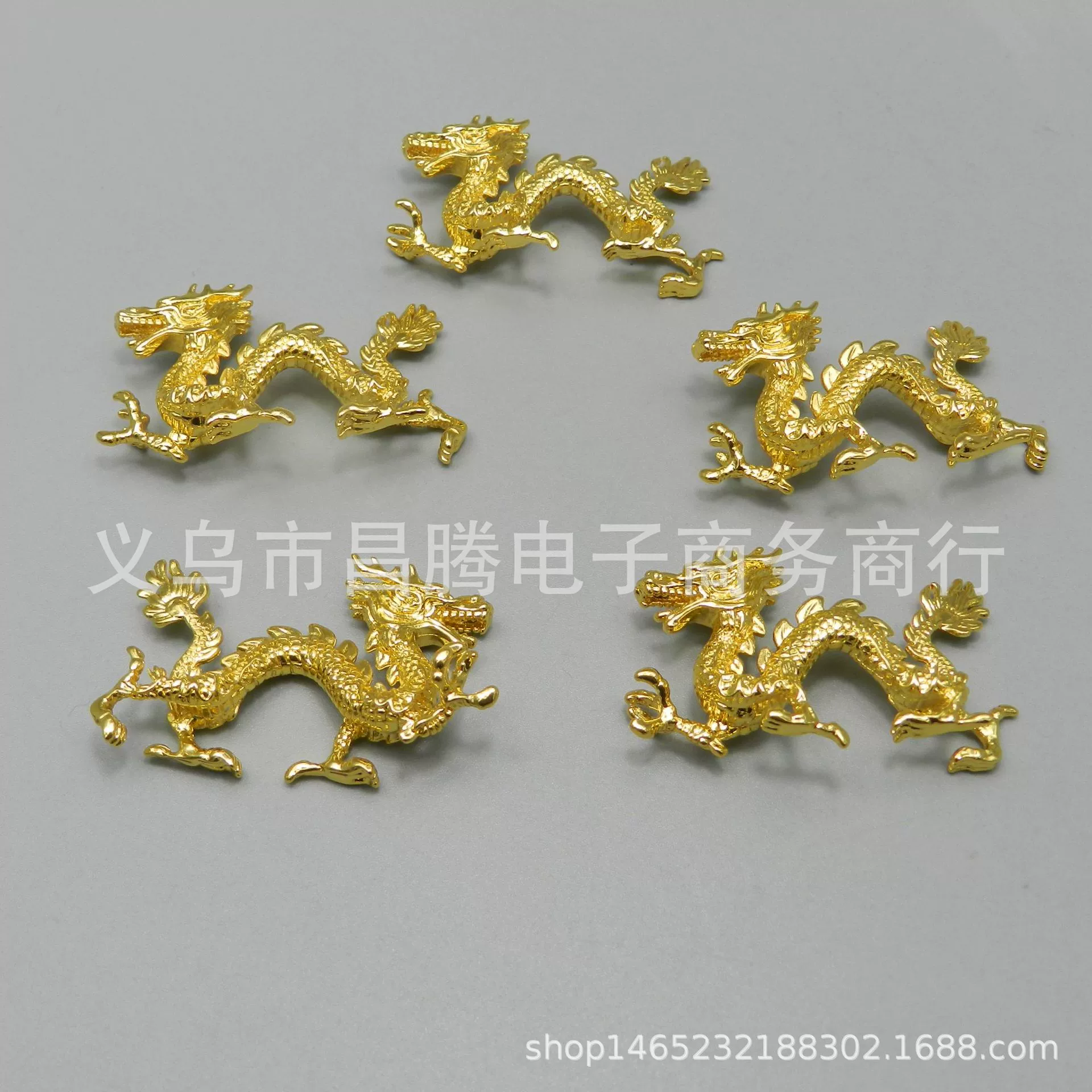 Новые украшения DIY 25*45 мм двусторонний кулон с золотым Драконом изысканный трехмерный античный материал шпильки для волос аксессуары для головного убора