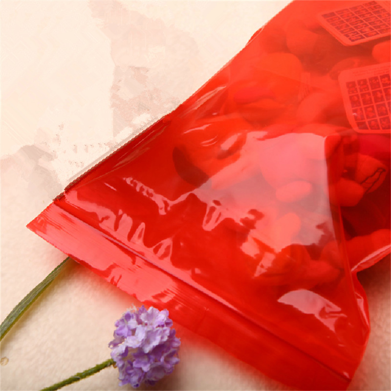 29*4033*45红色自封袋pe夹链袋大中小号加厚彩色封口袋食品袋密封