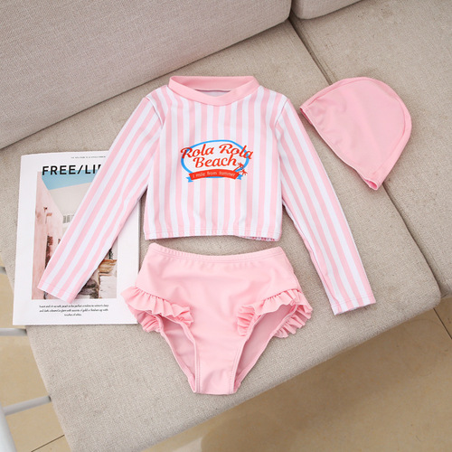 Children's Swimwear for Girls, Korean Style, Unisex, for Older Kids and Toddlers, Swim Suit with Underwear, Dropshipping