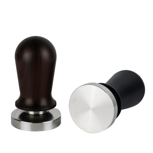 Stainless steel coffee tamper, elastic tamper, constant powder distributor, coffee machine supporting equipment 58mm powder hammer
