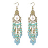 Retro ethnic long earrings with tassels, ethnic style, boho style