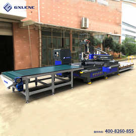 木工雕刻机数控开料机自动上下料机排钻加圆盘换刀木工机械MD2500